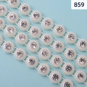 Đa thiết kế tuyến tính hạt bán buôn ABS ngọc trai Sting hạt với đá pha lê Inlayed đồ trang sức thời trang làm phụ kiện - Product Image 6