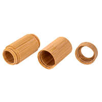 Tube de déodorant rechargeable rond en bambou, innovation écologique, 40g, noir, blanc, naturel, conteneur vide pour bâton de déodorant en bambou