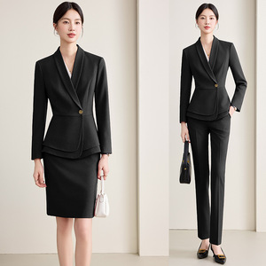 Women Airline Uniform Suit Long Sleeve Polyester Fall 2025 Professional Hostess Attire - Product Image 2