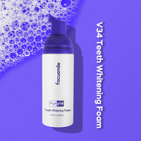 Dentifrice en mousse violette de marque privée Mousse dentaire blanchissante à la menthe poivrée blanche neige Mousse V34