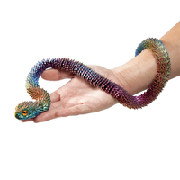 Juguetes de Modelo de Serpiente Extraña Impresos en 3D con Personalización de Red 22, Prototipado Rápido, para Bromas Prácticas, Material ABS/PC, Tamaño de 40 cm