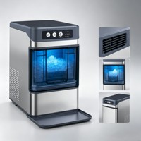 Machine à glaçons en granulés pour comptoir, glaçons masticables rapides en 8 minutes, capacité de 1,1 kg, machine à glaçons automatique pour la maison et le bureau