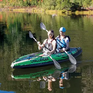 Intex 68306 CHALLENGER K2 KAYAK PVC 2 Seat Inflatable Rowing Boat Fishing Kayak