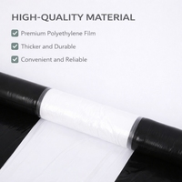Film de paillage plastique noir et blanc, film plastique agricole de 25 microns pour le couvre-sol en maraîchage, OEM