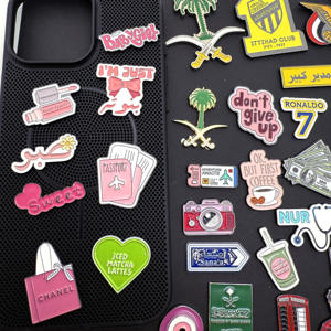 สติ๊กเกอร์ติดโทรศัพท์โลหะสีชมพู ส่งเร็ว ผลิตจากโรงงาน รับผลิตตามแบบ สติ๊กเกอร์น่ารักสำหรับสาวๆ - Product Image 3