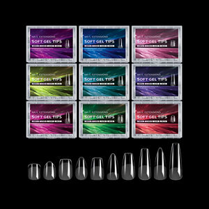 Boîte de 240 capsules d'ongles américains en amande, capsules d'ongles complètes ovales courtes, système d'extension d'ongles, vente chaude, ballerine, cercueil - Product Image 2