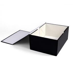 صندوق هدايا مغناطيسي قابل للطي مخصص بغطاء أسود صندوق ورقي صلب قابل للطي لتغليف الملابس والأحذية - Product Image 6