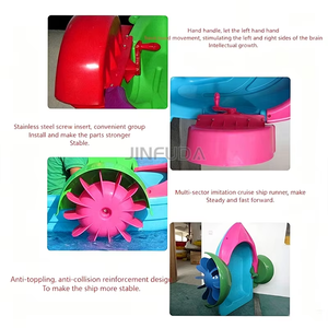 Bote de <span class=keywords><strong>Pedales</strong></span> Familiar de Plástico, Bote de Remos con <span class=keywords><strong>Pedales</strong></span> de Agua, de Alta Calidad para Niños y Adultos en Oferta - Product Image 6