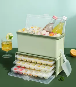 Bán hàng nóng thiết kế mới đa cấp Ice Ống Maker Box DIY dễ dàng loại bỏ nhựa ICE CUBE khay container bát với xẻng