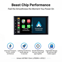 Navigation GPS pour voiture LODARK N5Pro 7 pouces Android 14 pour Toyota Corolla Hilux UIS7865 Octa Core 12nm DSP CarPlay
