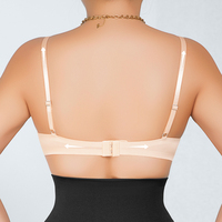 Vente directe usine : Soutien-gorge push-up monobloc sans armatures pour femme, à bonnets fixes, bretelles fines réglables, doux au toucher