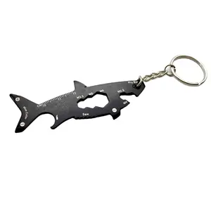 New Product Ideas Shark 13 in 1 Key Chain Stainless Steel Key Chain Gadgets Multi Pocket Tool