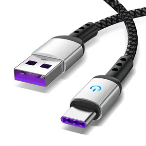 טלפון נייד באיכות גבוהה ניילון קלוע קלוע USB מסוג c כבל נתונים עבור huawei