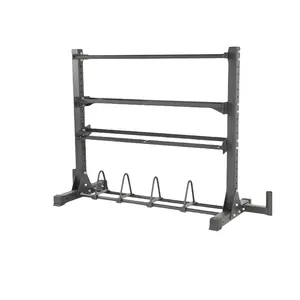 Di alta qualità attrezzature Fitness palestra bilanciere piastre di stoccaggio multifunzionale 4 livelli manubrio Rack