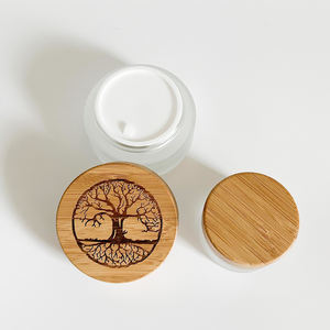 फ्लैट कंधे पंप बोतल 30ml 50ml 100ml 120ml पाले सेओढ़ लिया लक्जरी बांस त्वचा की देखभाल कॉस्मेटिक बोतल और जार पैकेजिंग सेट - Product Image 6