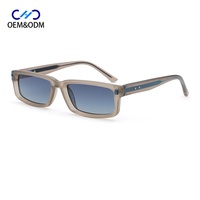 Lunettes de soleil rectangulaires de haute qualité 98126 – Monture PC CP de luxe rétro, protection UV400, style classique, lunettes de protection