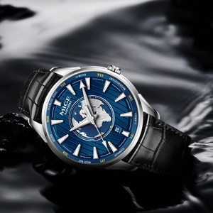 Reloj Mecánico Automático MIGE para Hombre, Caja de Acero Inoxidable, Correa de Cuero, Cristal de Zafiro, Esfera Redonda de 42 mm, Lujoso y Moderno - Product Image 5