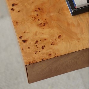 Italian Classical <b>Side</b> <b>Table</b> With Natural Burl Texture Storage <b>Drawer</b> Living Room Furniture - Product Image 3