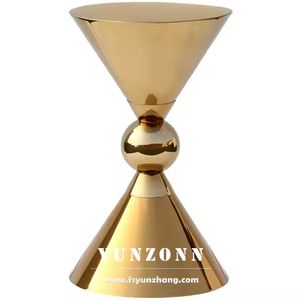 ساعة رملية حديثة على شكل ساعة رملية معدنية ذهبية سوداء وبيضاء عالية للزينة للمناسبة وحفلات الزفاف في الفندق - Product Image 2