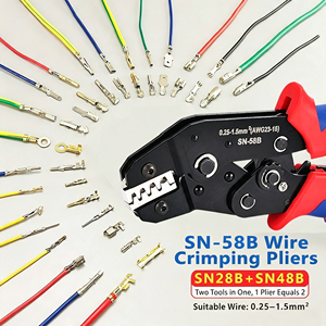 Professional Wire End Ferrule Crimping Plier <b>For</b> VE Type Pin Tube Terminal Electrician Cable Wiring Tool - Product Image 4