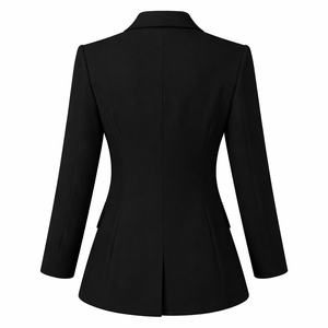 Blazer Nero in Puro <span class=keywords><strong>Lino</strong></span> Personalizzato per <span class=keywords><strong>Donna</strong></span> - Abbigliamento Formale Elegante per Signore - Abbigliamento Femminile - Product Image 4