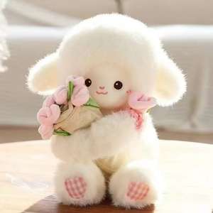 Muñeco de peluche de rosa, juguete de peluche de rosa para máquina de garras, regalo de cumpleaños, muñeco de peluche lindo con atracción magnética - Product Image 3