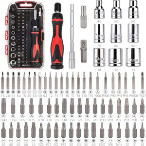 Nhà máy OEM 73-Piece tốc độ-phù hợp với từ ratcheting cờ lê và thiết bị điện tử chính xác Screwdriver <span class=keywords><strong>Set</strong></span>, Đen/Đỏ/Bạc - Product Image 2