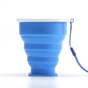 Portable Collapsible Silicone Travel Water Bottle Custom Reusable Foldable Drinking <b>Cup</b> Camping Office Tea Tea <b>Cups</b> <b>Saucers</b> - Product Image 5