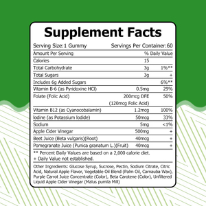 Wholesale Apple Cider Vinegar Gummies Contains Vitamin B12 With Apple Cider Vinegar Digestive Health Support Slimming Gummies - Product Image 2