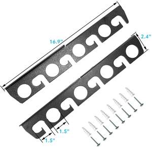 ชั้นวางคันเบ็ดตกปลา,ราว11ตัวเหล็กสีดำจัดระเบียบแกนและรีลคอมโบ1ชิ้น - Product Image 5