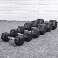Ensemble d'haltères hexagonales en acier du fabricant chinois, 2,5-30 kg, avec revêtement en caoutchouc pour les bras et les jambes, haltères de musculation 60 kg