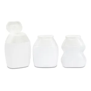 Garrafa apertada personalizada hdpe, garrafa de 40ml, 45ml, 60ml, silicone, aprimorador de água com tampa superior de flip