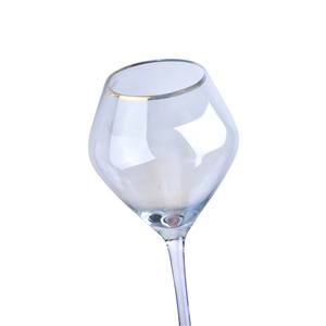 軽奢な家庭用金縁スモークグレーワイングラスクリスタルグラスゴブレット - Product Image 5