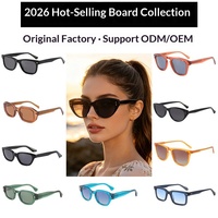 Nouvelles Lunettes de Soleil Unisexe 2026 en Acétate Façonné, Monture Complète, Style Œil de Chat Tendance, Détails Rivets, Protection UV400 Polarisée