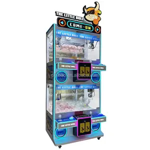 Distributeur automatique à pièces en gros d'usine Mini 4 joueurs The Little Bull Claw Game Machine à vendre 2 couches