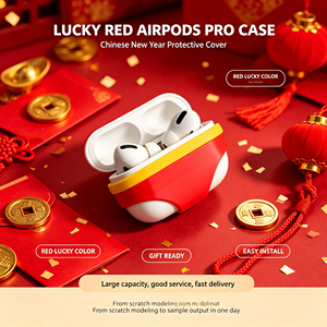 Estuche para auriculares con estilo novedoso, funda protectora para auriculares inalámbricos con estampado 3D creativo y divertido, carcasa decorativa resistente a los golpes - Product Image 2