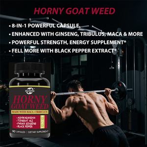 Cápsulas de Hierba de Cabra en Celo con Maca, Ginseng y Más - Suplemento para Mejorar el Rendimiento Femenino y Masculino, Apoya la Resistencia, Vegano, Sin OMG - Product Image 2