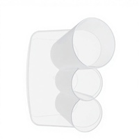 Support d'affichage mural en forme de U, moderne, en plastique poli de 3 mm d'épaisseur, personnalisé, facile à assembler, 1 étagère, léger, 1 kg