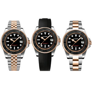 Montre en acier inoxydable OEM, cadran sectoriel, logo personnalisé, mouvement NH35 de haute qualité, montre automatique japonaise pour hommes - Product Image 3