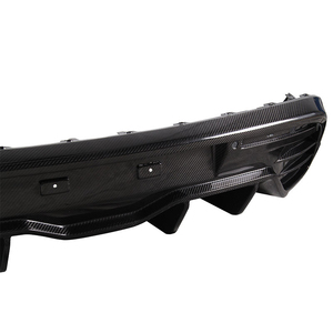 Vendita diretta dalla fabbrica paraurti per auto in fibra di carbonio a secco diffusore con labbro posteriore splitter per Porsche Taycan/Cross Turismo - Product Image 4