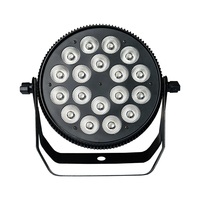 Projecteur PAR plat en alliage d'aluminium silencieux DMX512 18x18W RGBWA UV 6-en-1 LED, éclairage de scène professionnel pour clubs, fêtes et concerts
