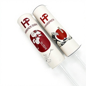 กล่องกระดาษทรงกระบอกรักษ์โลกขายดี บรรจุภัณฑ์แบบหลอดดันขึ้นสำหรับซูชิ เกรดอาหาร ย่อยสลายได้ ผลิตตามสั่ง - Product Image 3