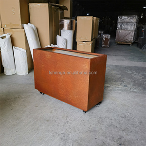 Caja de jardinería decorativa para exteriores, maceta de metal para flores, maceta larga para plantas, caja de ventana rectangular, jardineras - Product Image 5