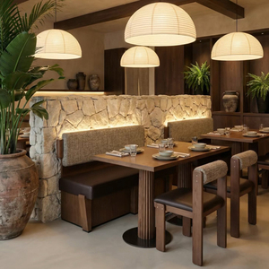 Conjunto <span class=keywords><strong>de</strong></span> Muebles <span class=keywords><strong>de</strong></span> Bar para Restaurante Temático Moderno, Sofá <span class=keywords><strong>de</strong></span> Pared, Mesa <span class=keywords><strong>de</strong></span> Comedor, Silla, Uso Comercial, Cuero PU, para Sótano <span class=keywords><strong>de</strong></span> Hotel - Product Image 6