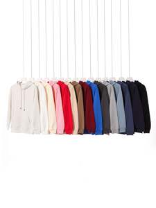 Winter Wholesale Premium Lightweight High Density Fleece Hooded Sweatshirt Kangaroo Pockets <b>Men's</b> Plus Size Breathable <b>Hoodie</b> - Product Image 3