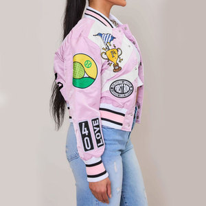 Chaqueta Varsity de Béisbol para Mujer, Última Moda, Superventas, Personalizada, Precio Razonable, Impresa en Lona, Transpirable para Invierno - Product Image 3