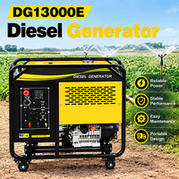 Generator Diesel Portabel 10KW 11KW Berpendingin Udara Rangka Terbuka Perawatan Mudah yang Dapat Disesuaikan untuk Daya Cadangan dan Daya di Mana Saja