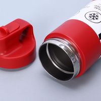 Bouteille d'eau isotherme de 500 ml avec couvercle 2-en-1 (paille et bec verseur) anti-fuite, s'adapte au porte-gobelet de voiture, en acier inoxydable