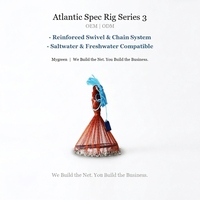 Épervier en nylon Atlantic-Spec-Rig Edition 3 résistant aux UV pour la pêche en eau salée – Équipement professionnel de qualité supérieure sans couture et de précision avancée