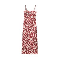 Robe bandeau décontractée d'été pour femme, style vintage imprimé, en lin mélangé, idéale pour les fêtes sur la plage